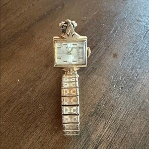 Vintage 10K Wittnauer Swiss Women's Goldtone Watch Not Working Art Deco